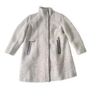Calvin Klein Jackets Coats Calvin Klein Fauxleathertrim Boucle Coat Tin Poshmark
